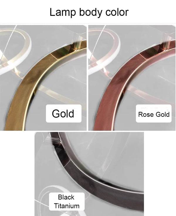 Gold pendant chandelier - modern dining room lighting