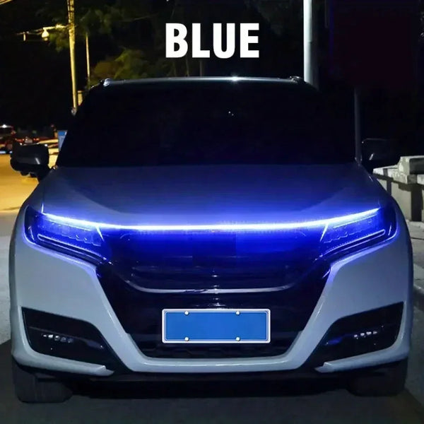 LED car hood light strip, auto upgrade, daytime running