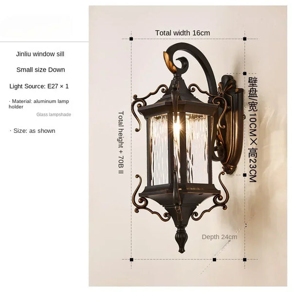 Waterproof outdoor wall light, super bright for garden and balcony