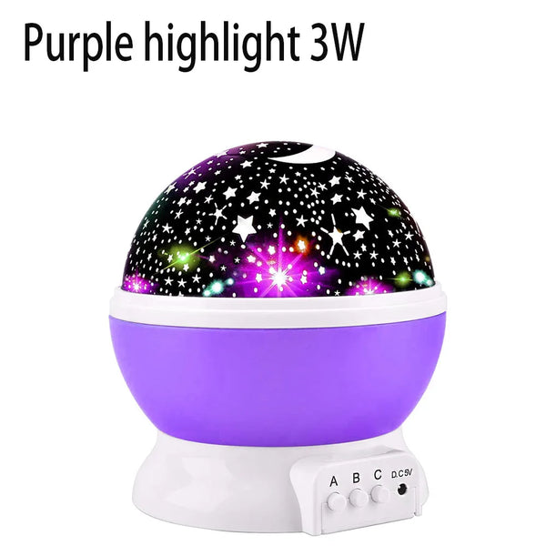 Nebula star projector for kids - 360 rotation, 12 colors