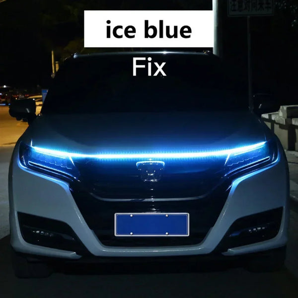 LED car daytime running lights, 12V ambient hood decor