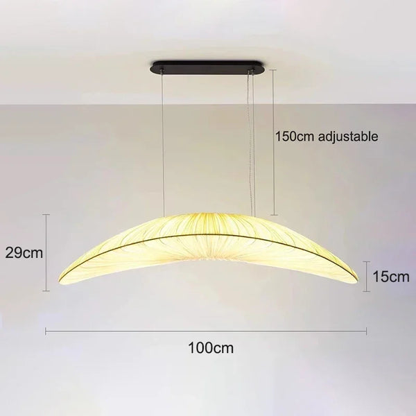 Sailboat pendant light: LED, marine fabric chandelier