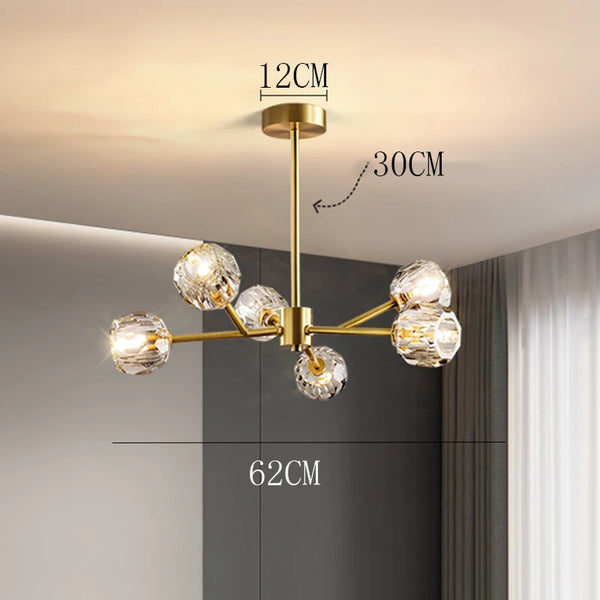 Crystal chandelier pendant lights - luxury home decor, indoor lighting