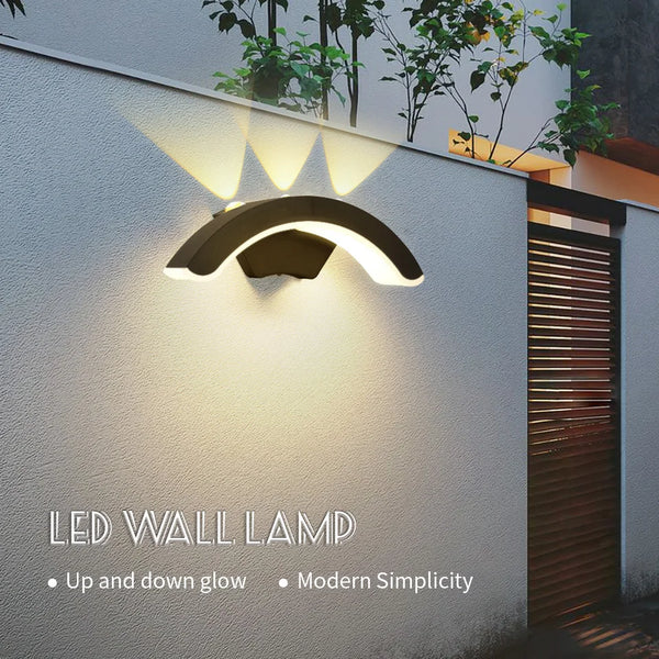 Waterproof outdoor wall light for garden, IP66 LED sconce