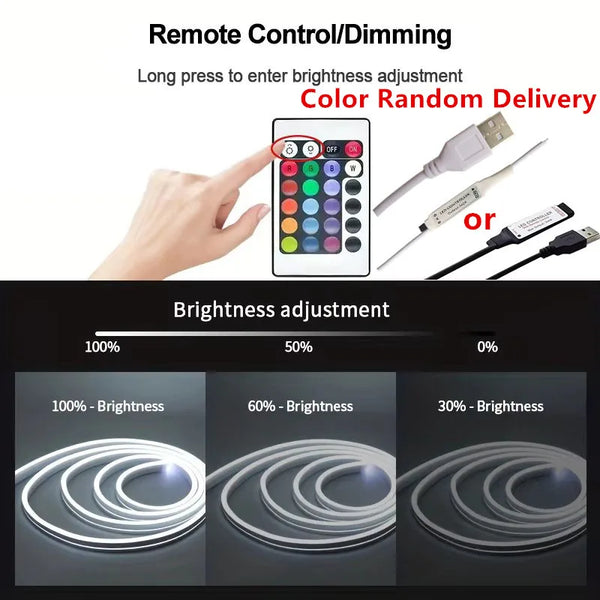 RGB LED strip lights: impermeabili, dimmerabili, 108Leds/M