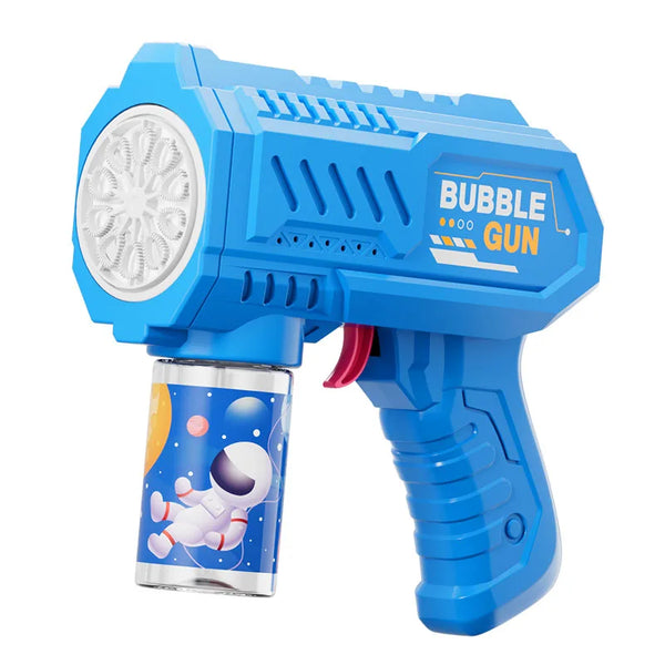 LED bubble gun for kids: portable, automatic launcher
