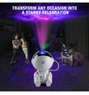 LED kids projector night light: astronaut galaxy design