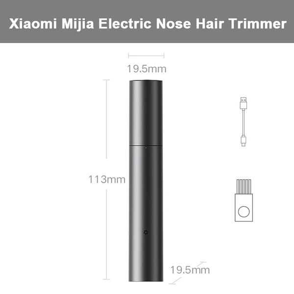 Xiaomi 2024 recortador de pelos de nariz eléctrico - portátil, recargable