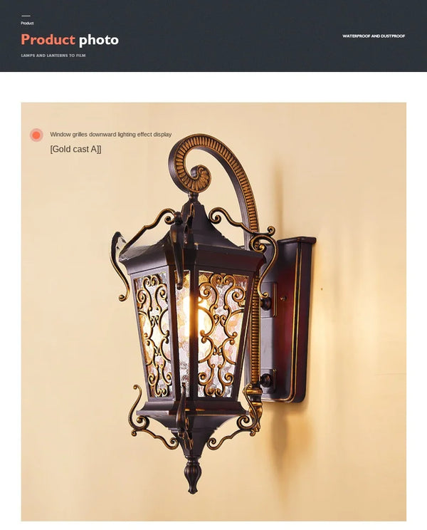 Waterproof outdoor wall light, super bright for garden and balcony