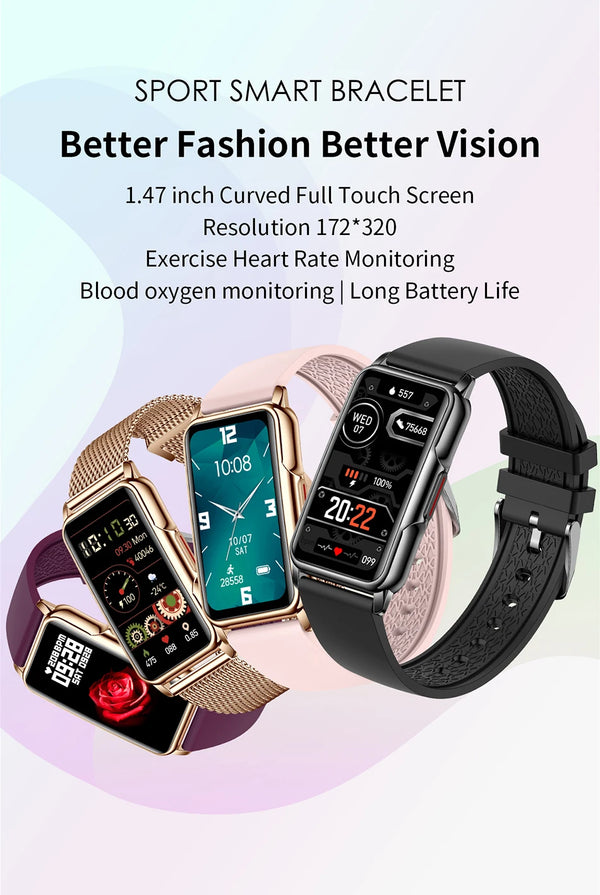 Smartwatch for women - LIGE, full touch, waterproof, fitness tracker
