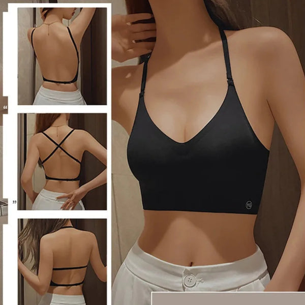 Seamless s-back reggiseno push-up – Coppa triangolare in polimero sottile invisibile