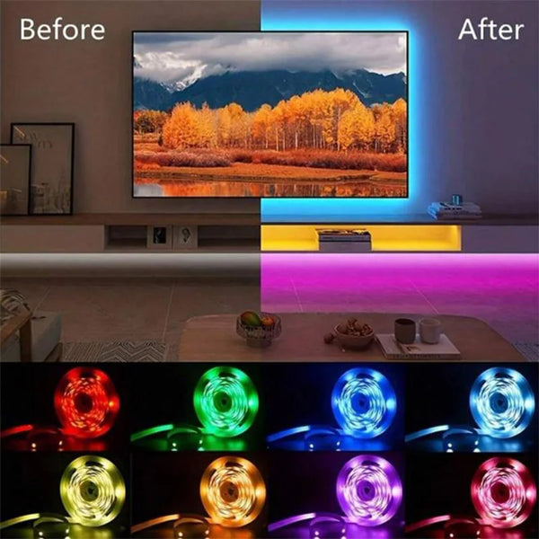 Gaming LED strip lights - RGB, control inteligente, luz de fondo para PC/TV