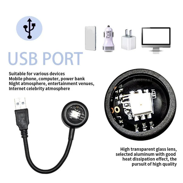 Sunset lamp RGB LED - parfaite pour les fêtes et la photographie