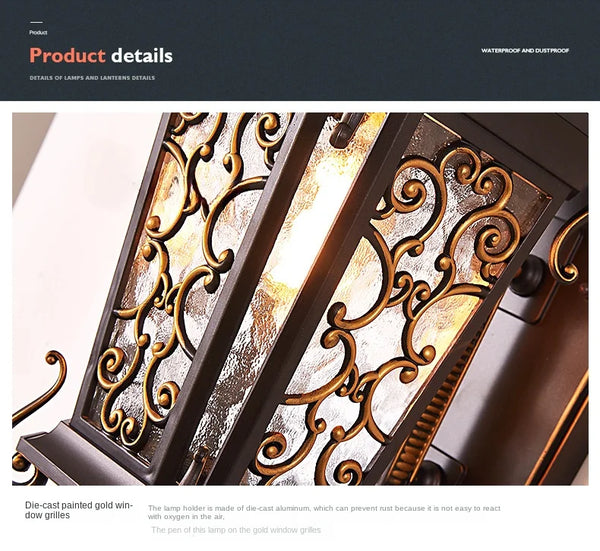 Waterproof outdoor wall light, super bright for garden and balcony