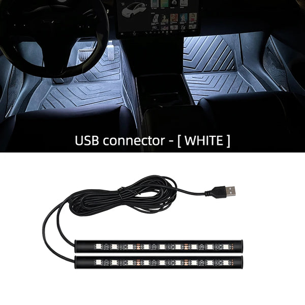 LED luce per piedi auto - USB, atmosfera neon