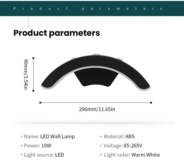 Waterproof outdoor wall light for garden, IP66 LED sconce