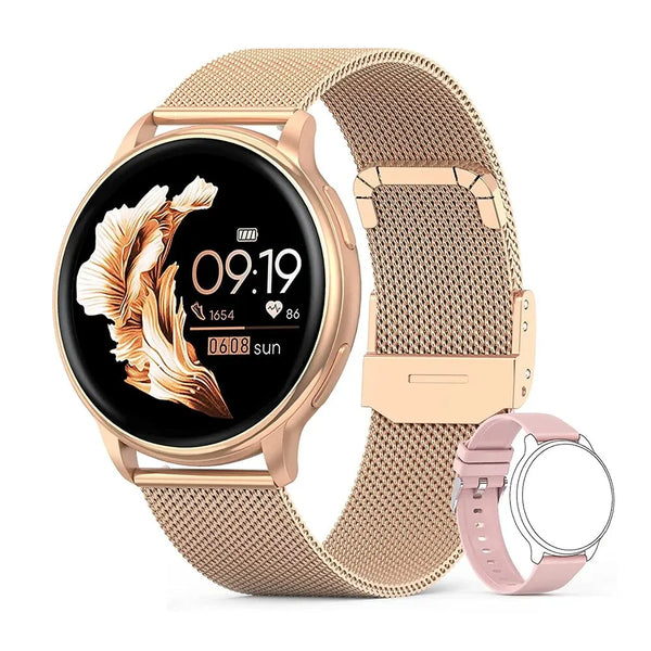 Bluetooth call smartwatch for women – Custom dial, sport fitness tracker, heart rate monitor