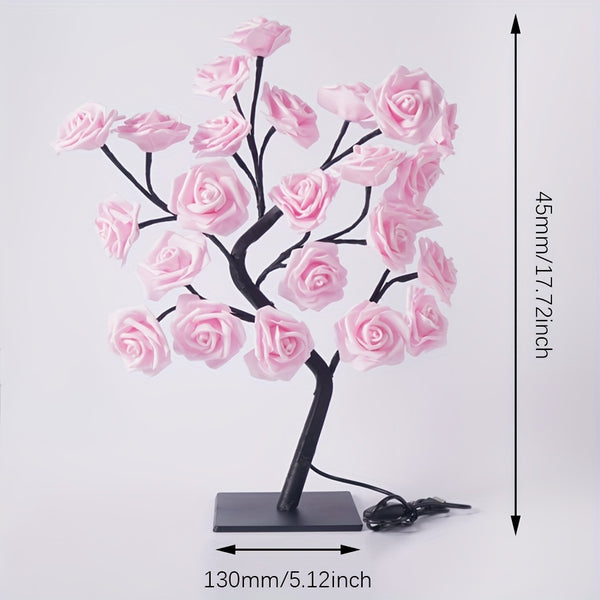 Rose tree LED night light - Alimentata USB, perfetta per decorazioni