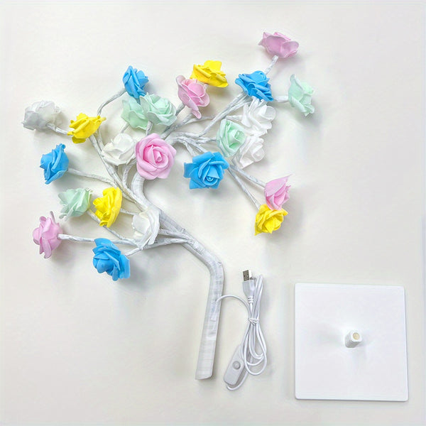 Rose tree LED night light - Alimentata USB, perfetta per decorazioni