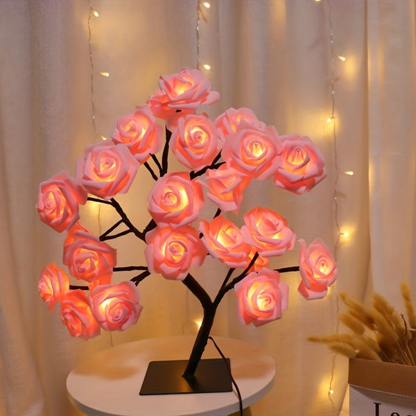Rose tree LED night light - Alimentata USB, perfetta per decorazioni