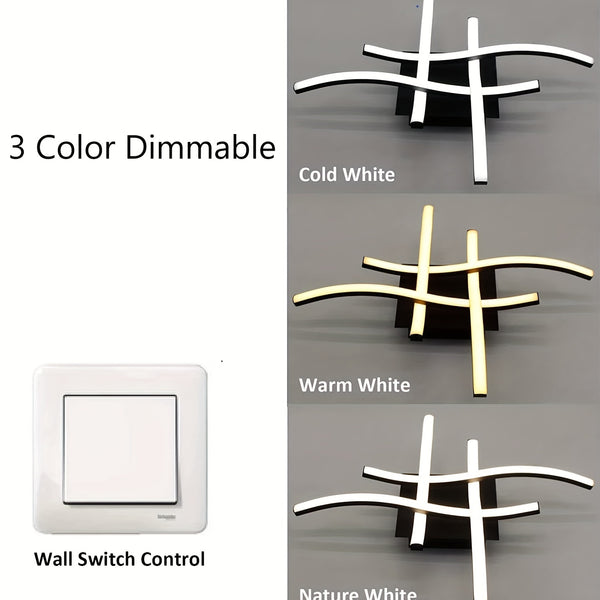 LED dimmable ceiling light – 28W, modern curved design