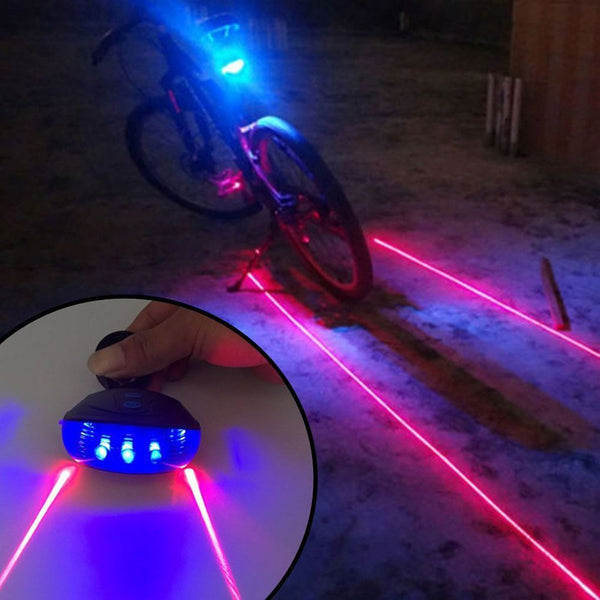LED fanali posteriori impermeabili per bicicletta per sicurezza laser