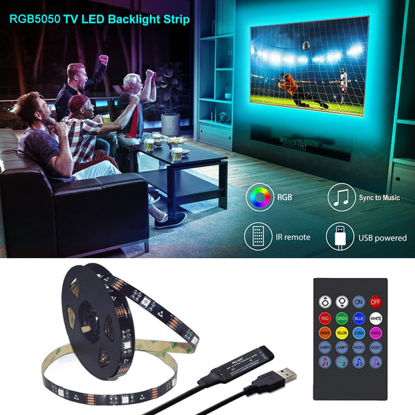 Music sync RGB LED TV backlight - USB powered