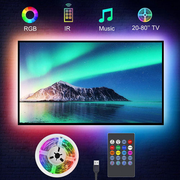 Music sync RGB LED TV backlight - USB powered