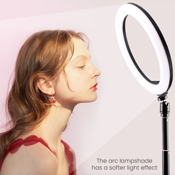 LED selfie ring light, 10-13 inches with tripod