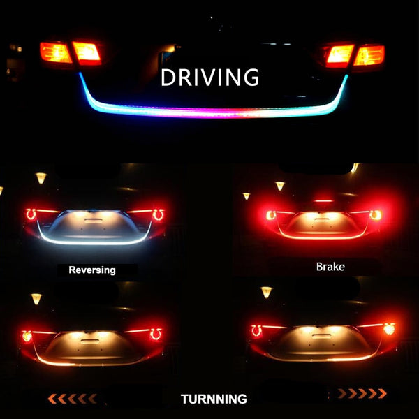 LED car trunk tail light 120cm, colorful dynamic
