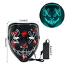 Halloween maschera LED - luce neon, cosplay pronto per la festa