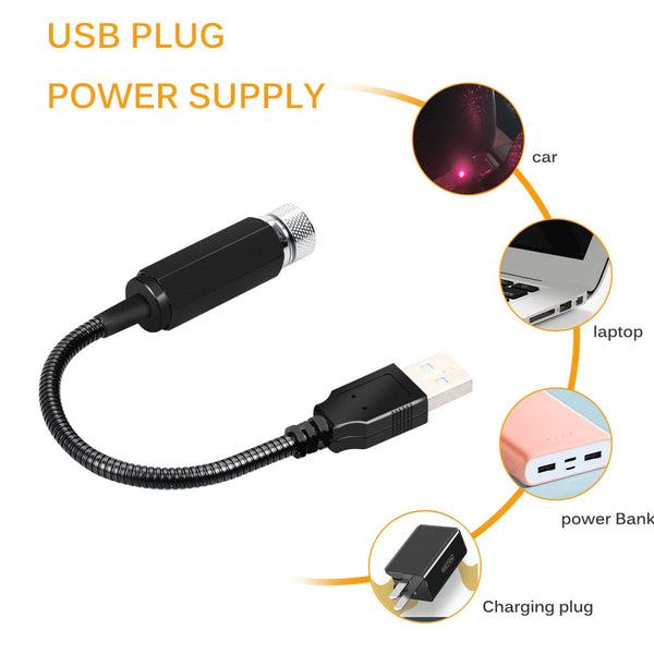 LED car roof star projector - USB ambient lighting