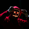 Halloween maschera LED - luce neon, cosplay pronto per la festa
