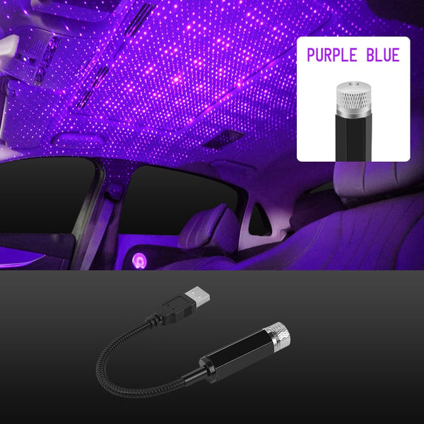 LED car roof star projector - USB ambient lighting