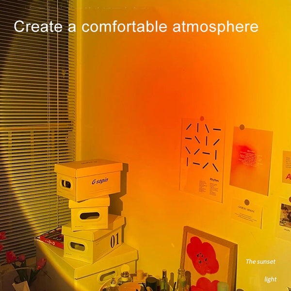 LED zonsondergang projectorlamp - regenboogsfeer