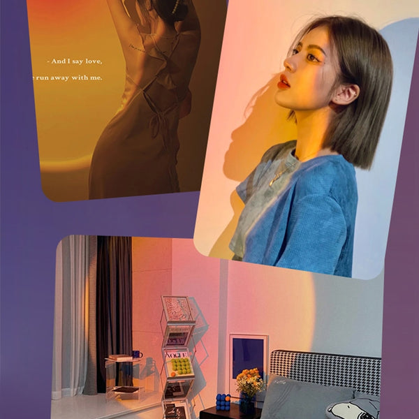 LED zonsondergang projectorlamp - regenboogsfeer