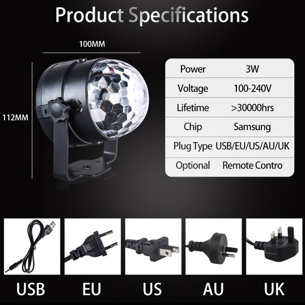 LED disco ball - Luces de fiesta RGB