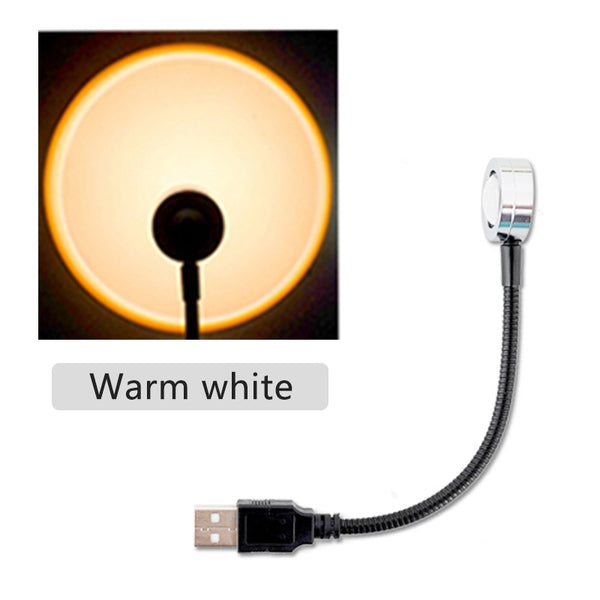 LED zonsondergang projectorlamp - regenboogsfeer