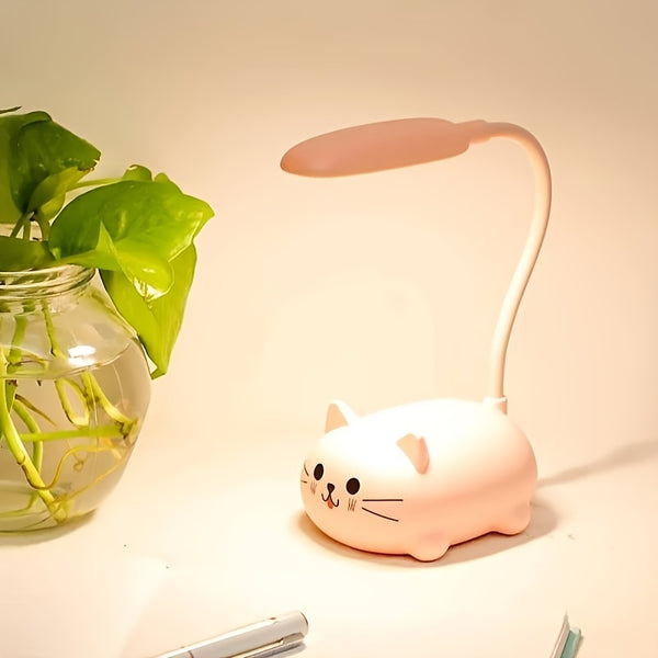 Cat LED night light - USB adjustable, kid-friendly
