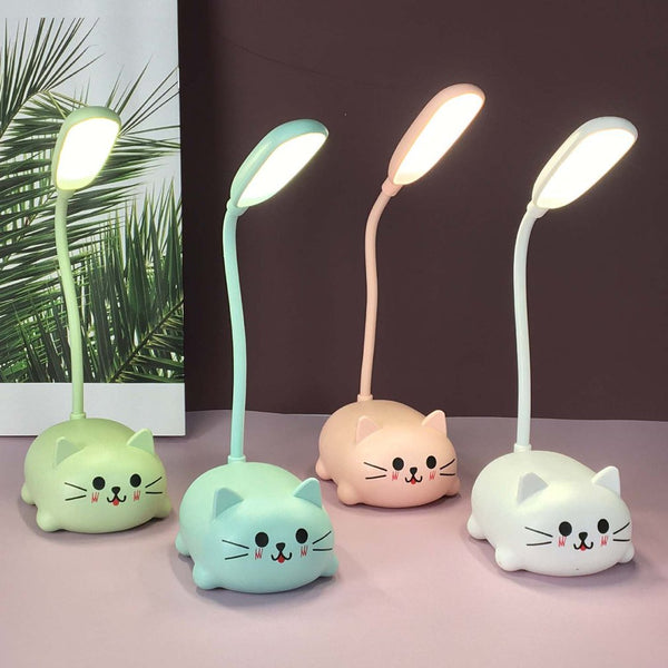 Cat LED night light - USB adjustable, kid-friendly