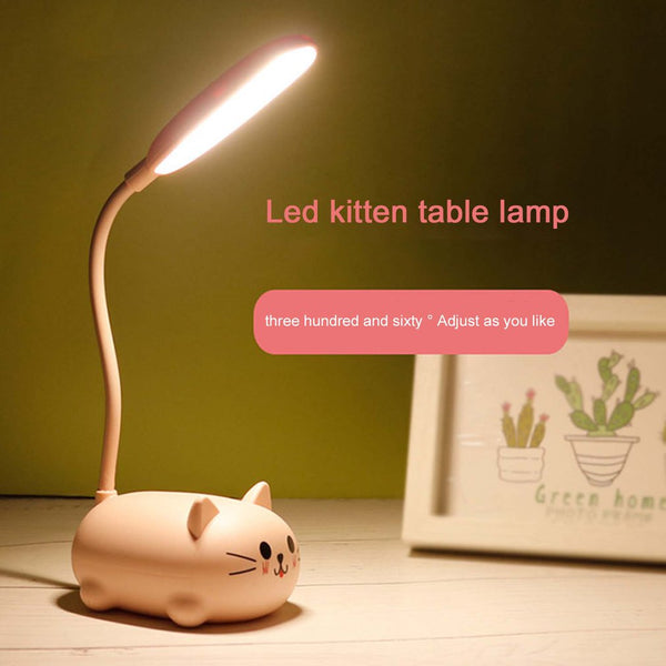 Cat LED night light - USB adjustable, kid-friendly