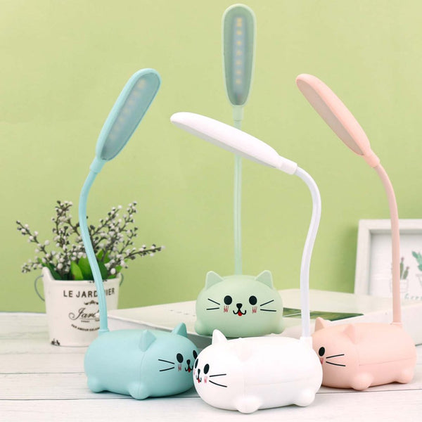 Cat LED night light - USB adjustable, kid-friendly