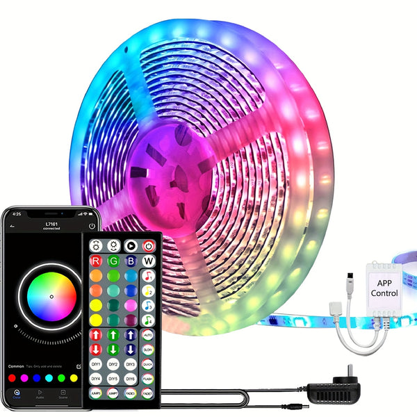Smart LED strip lights - 50/100ft, contrôlées par application, synchronisation musicale
