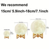 3D moon lamp - LedmePlay, USB rechargeable with remote