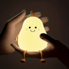 LED pear night light - multicolor, rechargeable for kids