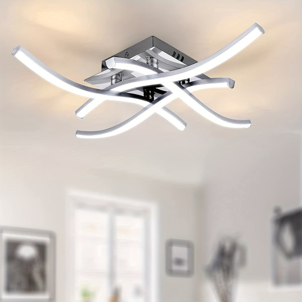 LED plafonnier dimmable – 28W, design moderne incurvé