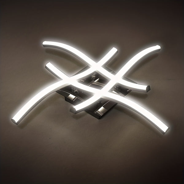 LED plafonnier dimmable – 28W, design moderne incurvé