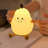 LED pear night light - multicolor, rechargeable for kids