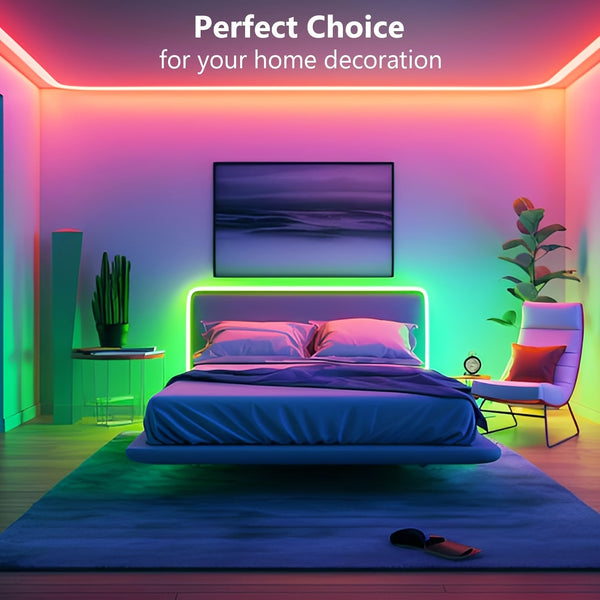 Smart LED strip lights - 50/100ft, contrôlées par application, synchronisation musicale