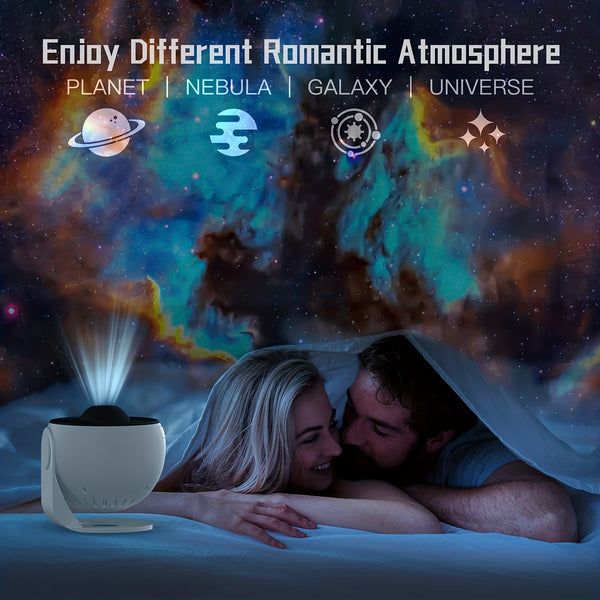 Star projector LED lamp - kids bedroom night light, 12 discs included